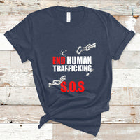 Stop Modern Slavery End Human Trafficking Sos Human Freedom T Shirt - Wonder Print Shop