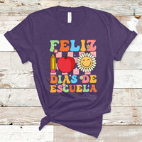 Feliz 100 Dias De Escuela Happy 100 Days Of School Back To School 100th Day T-Shirt - Wonder Print Shop