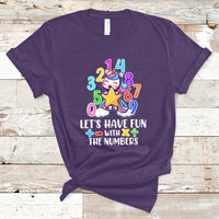 Let's Have Fun With The Numbers Happy Math Day Number Day Cute Unicorn Custome School Kids T-Shirt - Wonder Print Shop
