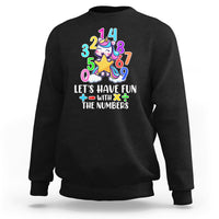 Let's Have Fun With The Numbers Happy Math Day Number Day Cute Unicorn Custome School Kids Sweatshirt - Wonder Print Shop