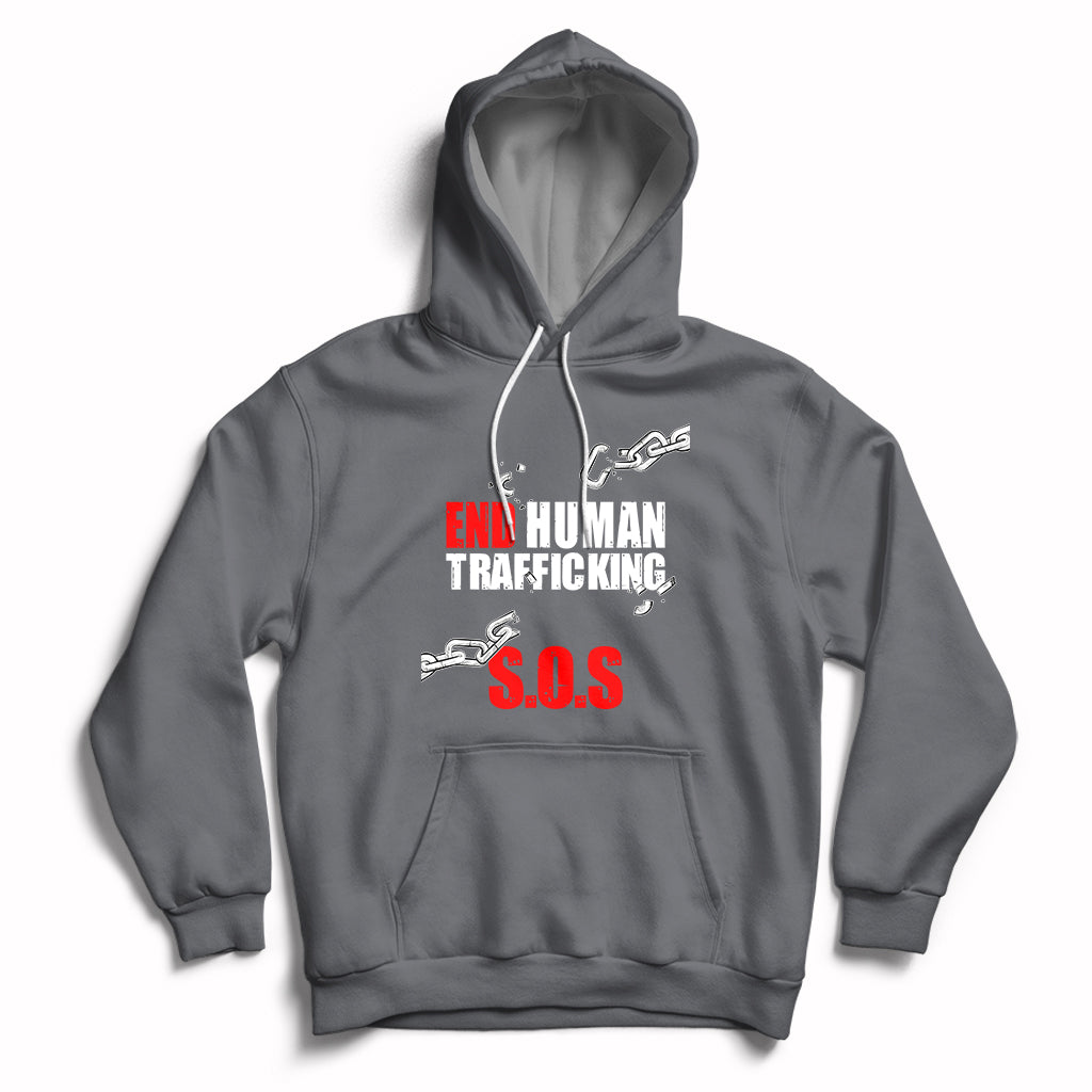 Stop Modern Slavery End Human Trafficking Sos Human Freedom Hoodie - Wonder Print Shop