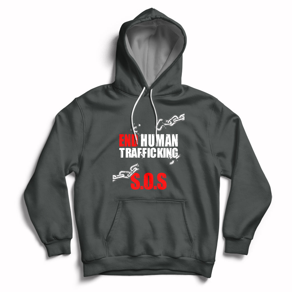 Stop Modern Slavery End Human Trafficking Sos Human Freedom Hoodie - Wonder Print Shop