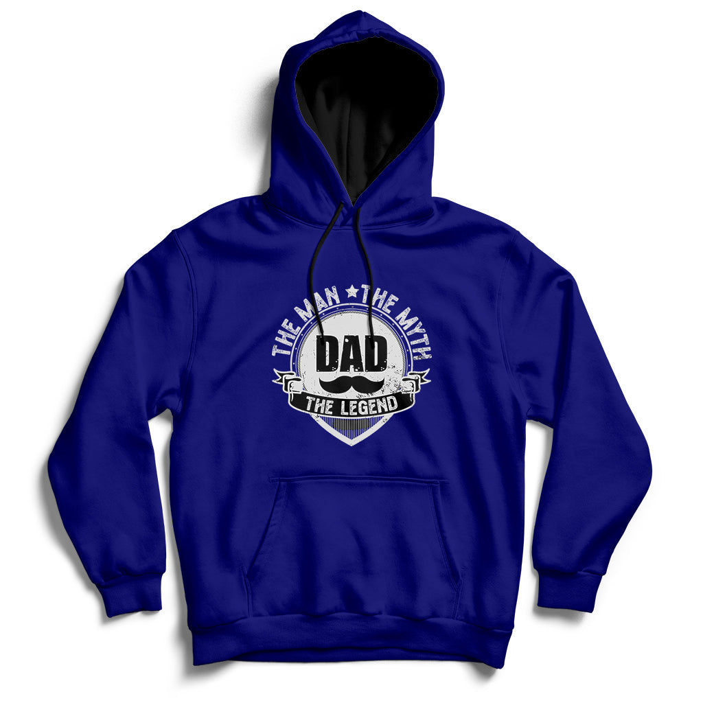 Mens Papa Fathers Day Dad The Man The Myth The Legend Hoodie - Wonder Print Shop
