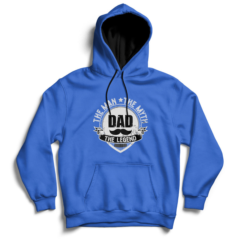 Mens Papa Fathers Day Dad The Man The Myth The Legend Hoodie - Wonder Print Shop