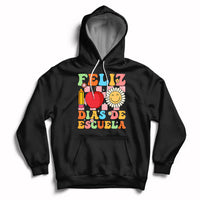 Feliz 100 Dias De Escuela Happy 100 Days Of School Back To School 100th Day Hoodie - Wonder Print Shop