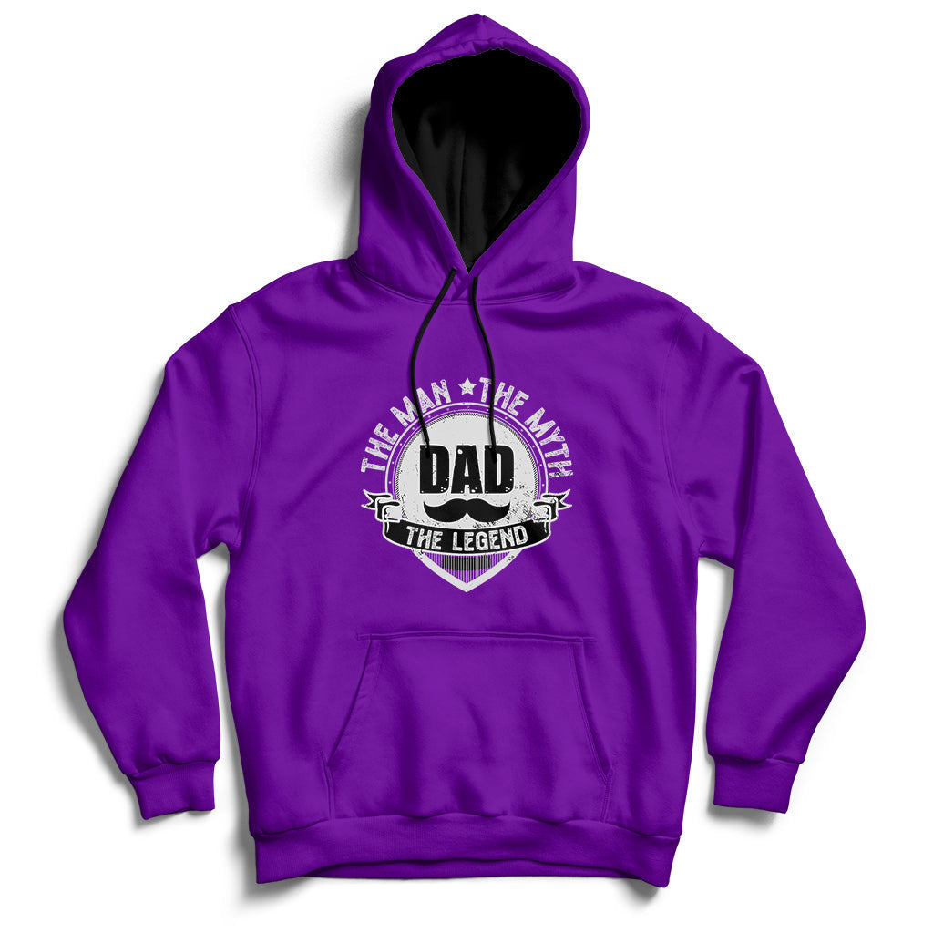 Mens Papa Fathers Day Dad The Man The Myth The Legend Hoodie - Wonder Print Shop