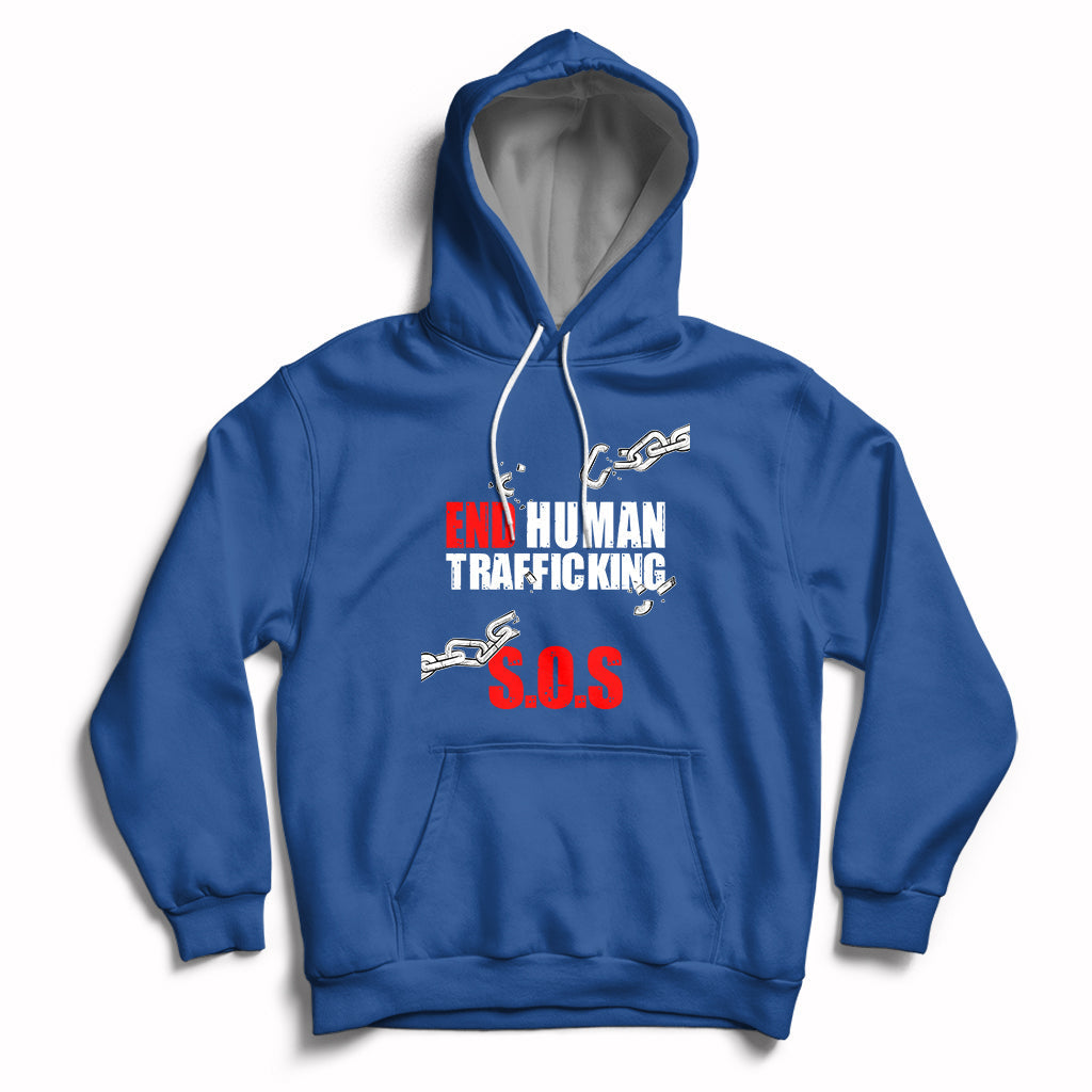 Stop Modern Slavery End Human Trafficking Sos Human Freedom Hoodie - Wonder Print Shop