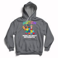 Autism Seeing The World Differently Autism Support Elephant Hoodie - Wonder Print Shop