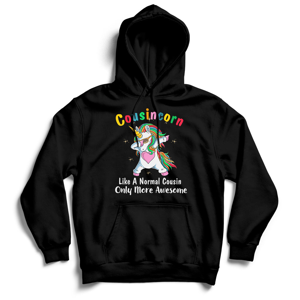 Cousincorn Like A Cousin Only Awesome Dabbing Unicorn Hoodie - Wonder Print Shop