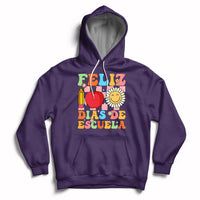 Feliz 100 Dias De Escuela Happy 100 Days Of School Back To School 100th Day Hoodie - Wonder Print Shop