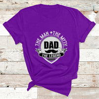 Mens Papa Fathers Day Dad The Man The Myth The Legend T Shirt - Wonder Print Shop