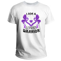 I Am A Leprosy Warrior Purple Ribbon with Butterfly, Awareness T Shirt - Wonder Print Shop