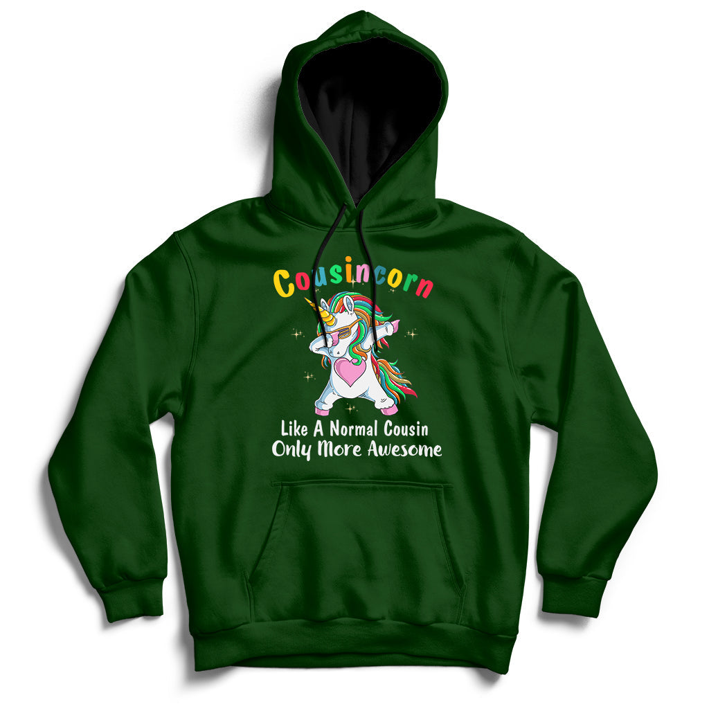 Cousincorn Like A Cousin Only Awesome Dabbing Unicorn Hoodie - Wonder Print Shop