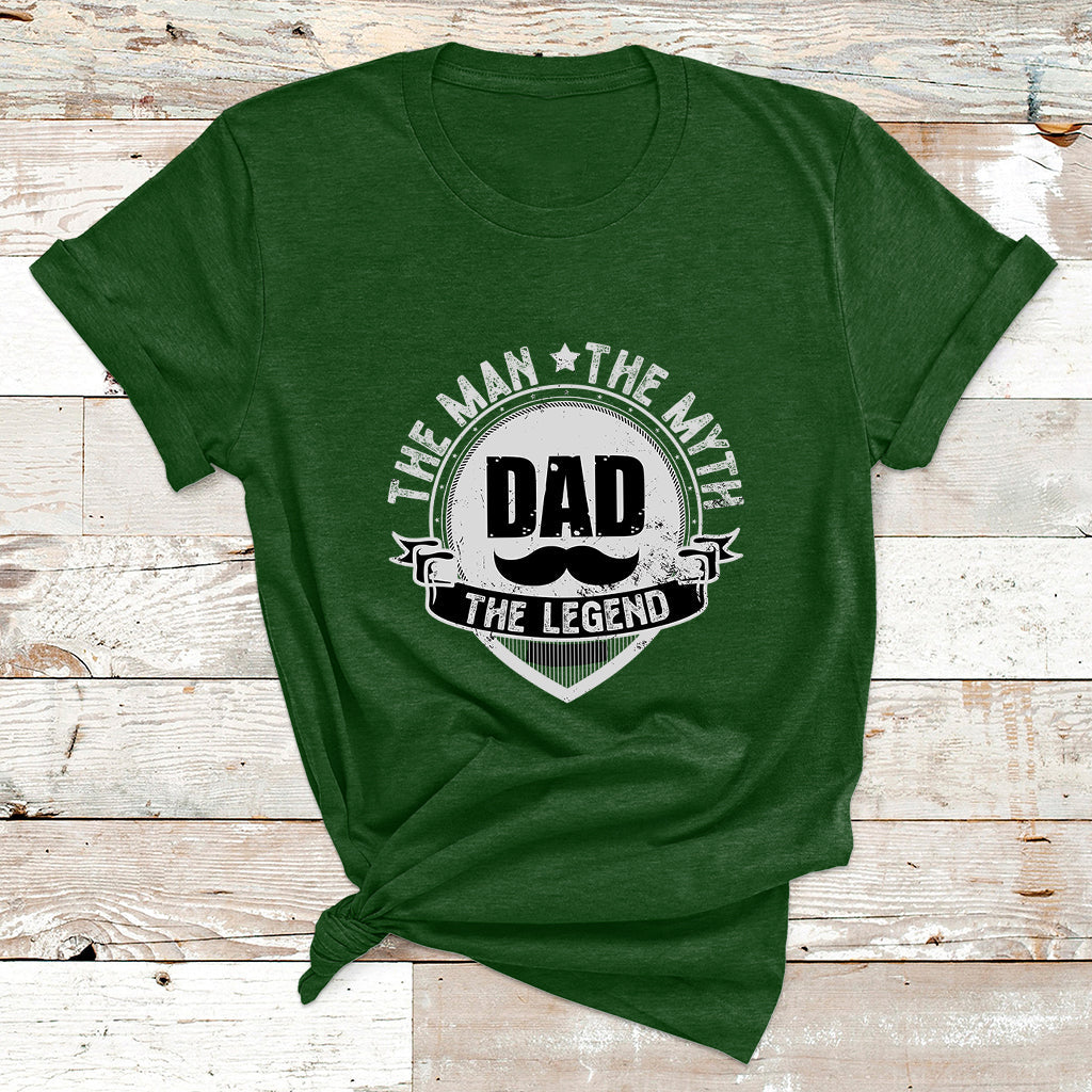 Mens Papa Fathers Day Dad The Man The Myth The Legend T Shirt - Wonder Print Shop