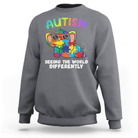 Autism Seeing The World Differently Autism Support Elephant Sweatshirt - Wonder Print Shop
