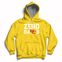 Daisy yellow pullover hoodie with front graphic, kangaroo pocket, and hood drawstrings.