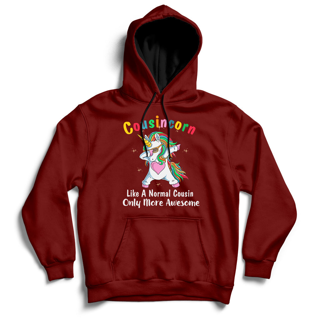 Cousincorn Like A Cousin Only Awesome Dabbing Unicorn Hoodie - Wonder Print Shop
