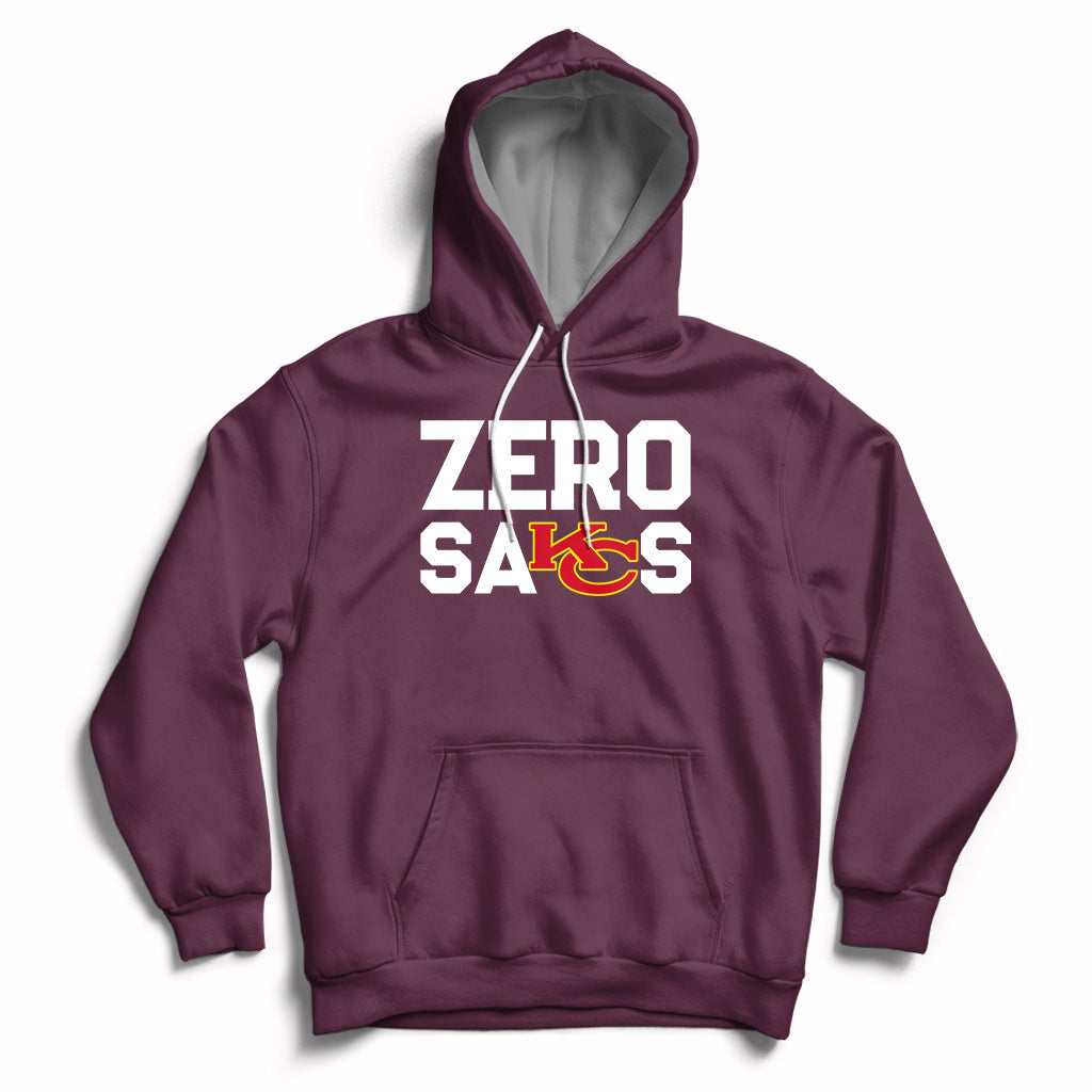 Maroon pullover hoodie with front graphic, kangaroo pocket, and hood drawstrings.