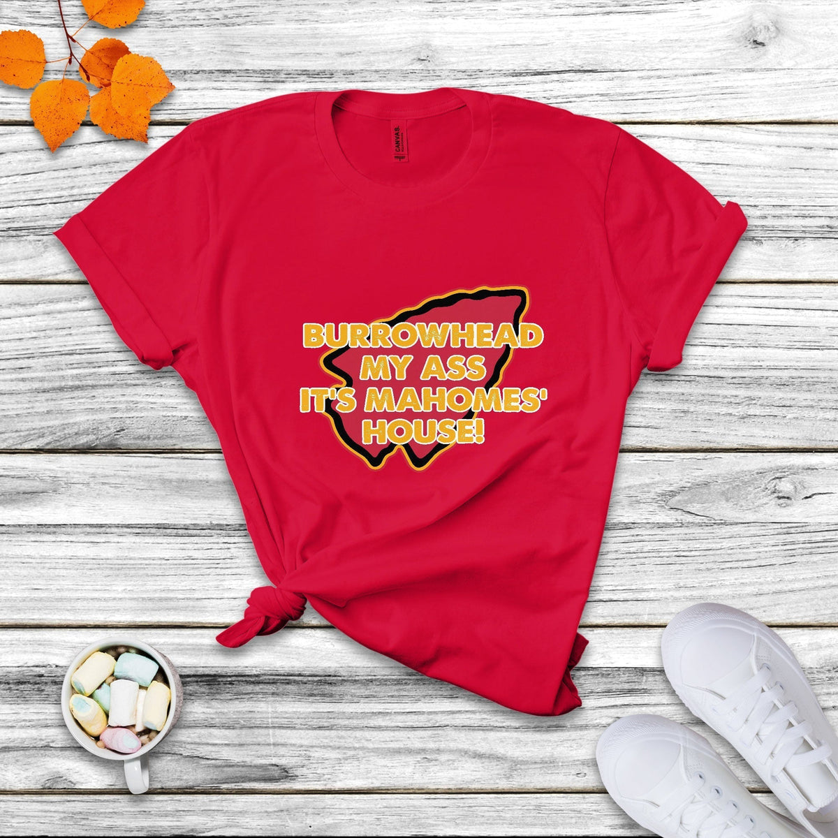 Funny Sarcastic Burrowhead My Ass Mock T Shirt - Wonder Print Shop