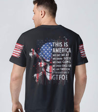 This Is America Patriotic Skull T Shirt - Wonder Print Shop