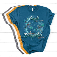Angels Are Near When Dragonflies Appear Funny Spiritual T Shirt - Wonder Print Shop