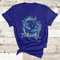 Angels Are Near When Dragonflies Appear Funny Spiritual T Shirt - Wonder Print Shop