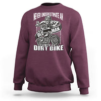 Funny Never Underestimate An Old Man With A Dirt Bike Biker Sweatshirt - Wonder Print Shop