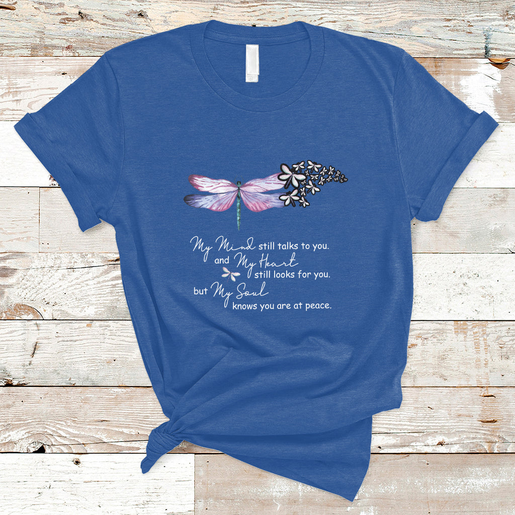Dragonflies My Mind Talks To You My Heart Looks For You T Shirt - Wonder Print Shop