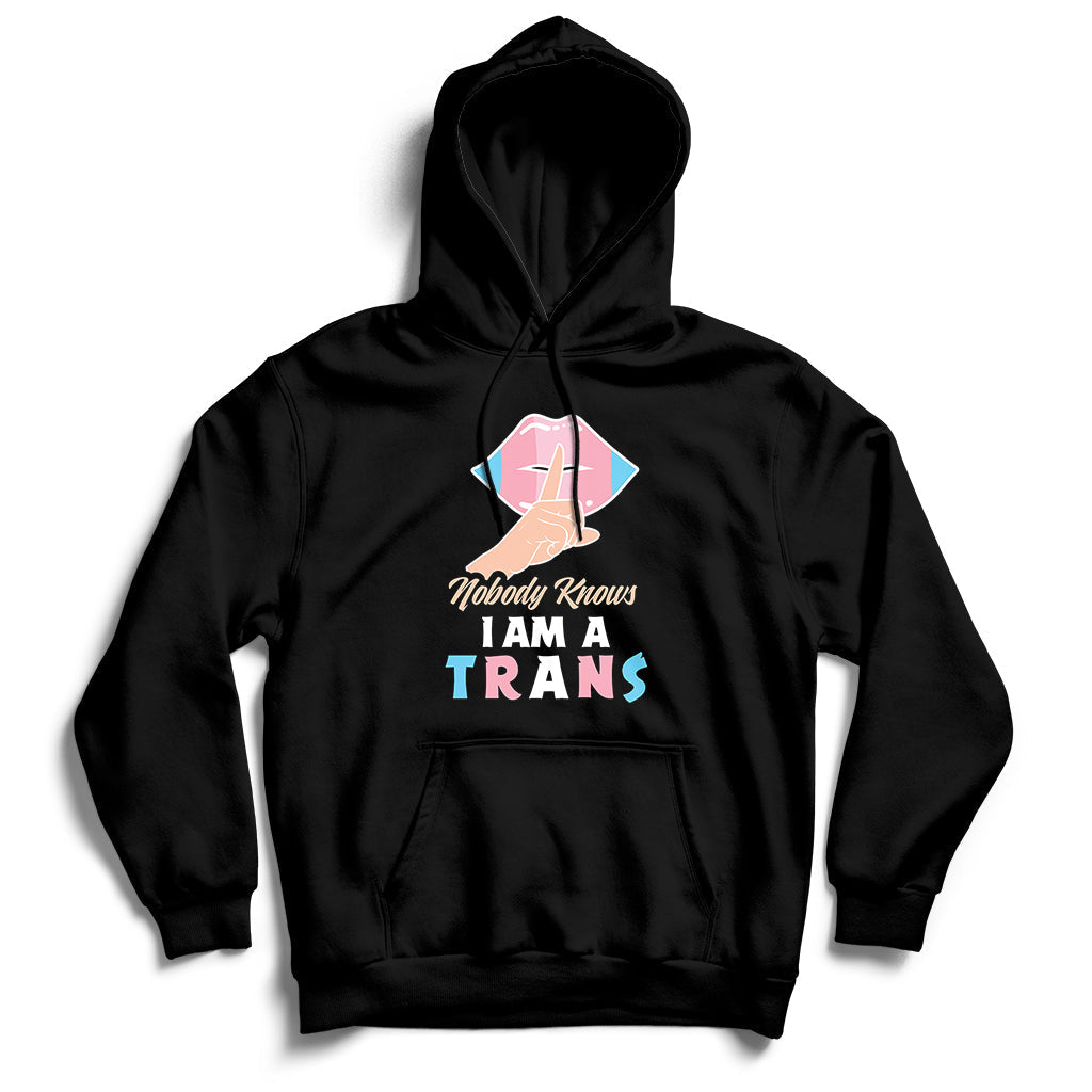 Nobody Knows Im A Trans LGBT Pride Trans Rights Hoodie - Wonder Print Shop