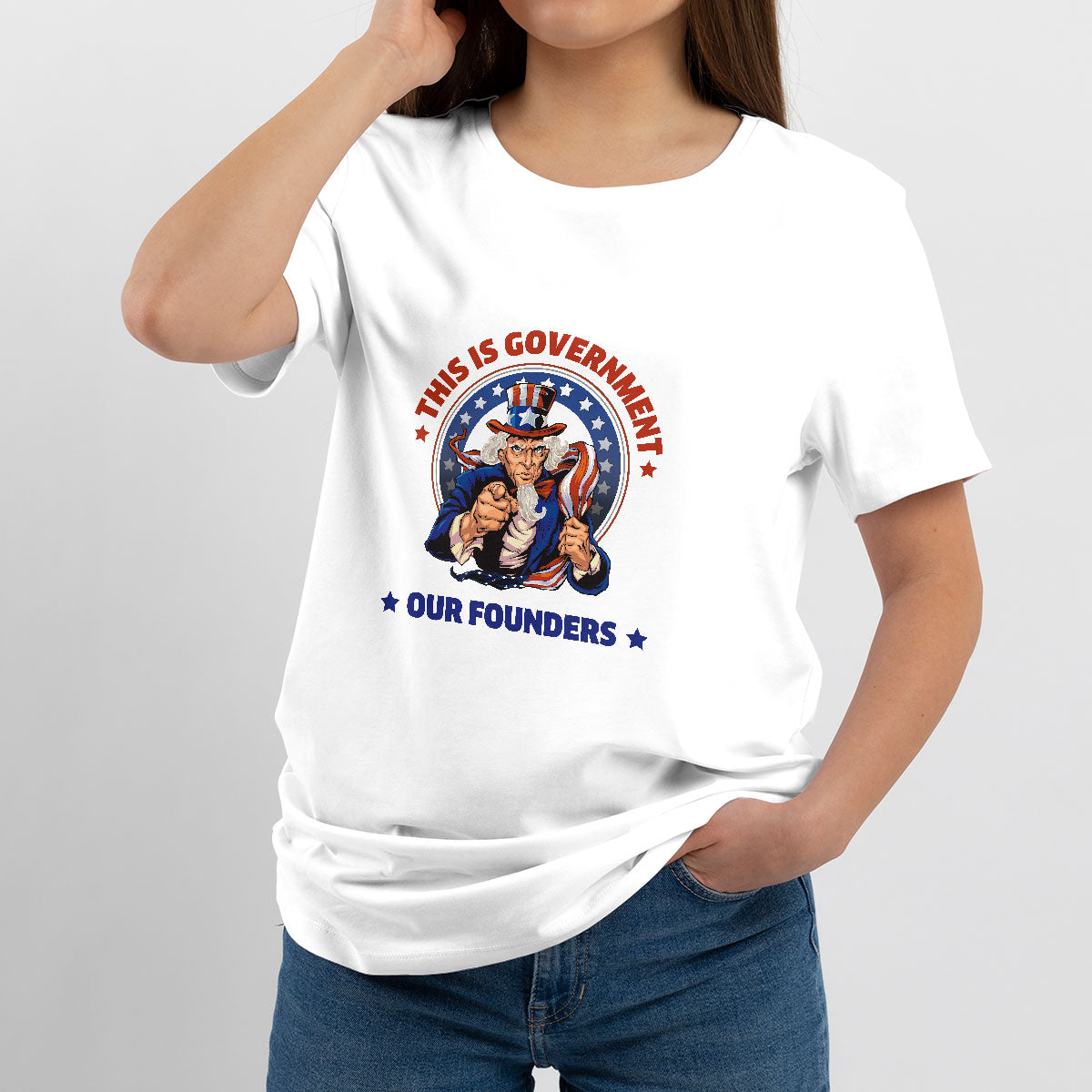 This Is The Government Our Founders Warned Us About Patriots Uncle Sam American Flag US Pride Political T Shirt - Wonder Print Shop
