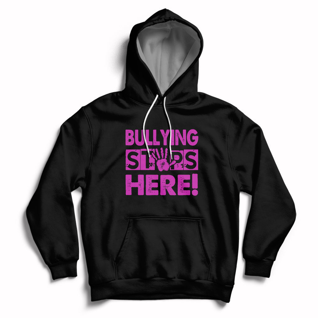 Bullying Stops Here Anti Bullying Pink Day Stand Up To Bullies Colorful Hoodie - Wonder Print Shop