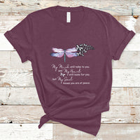 Dragonflies My Mind Talks To You My Heart Looks For You T Shirt - Wonder Print Shop