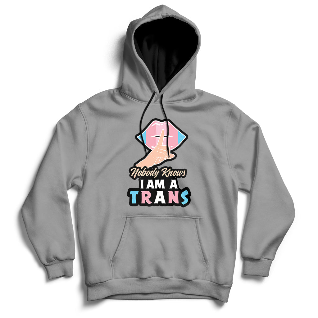 Nobody Knows Im A Trans LGBT Pride Trans Rights Hoodie - Wonder Print Shop