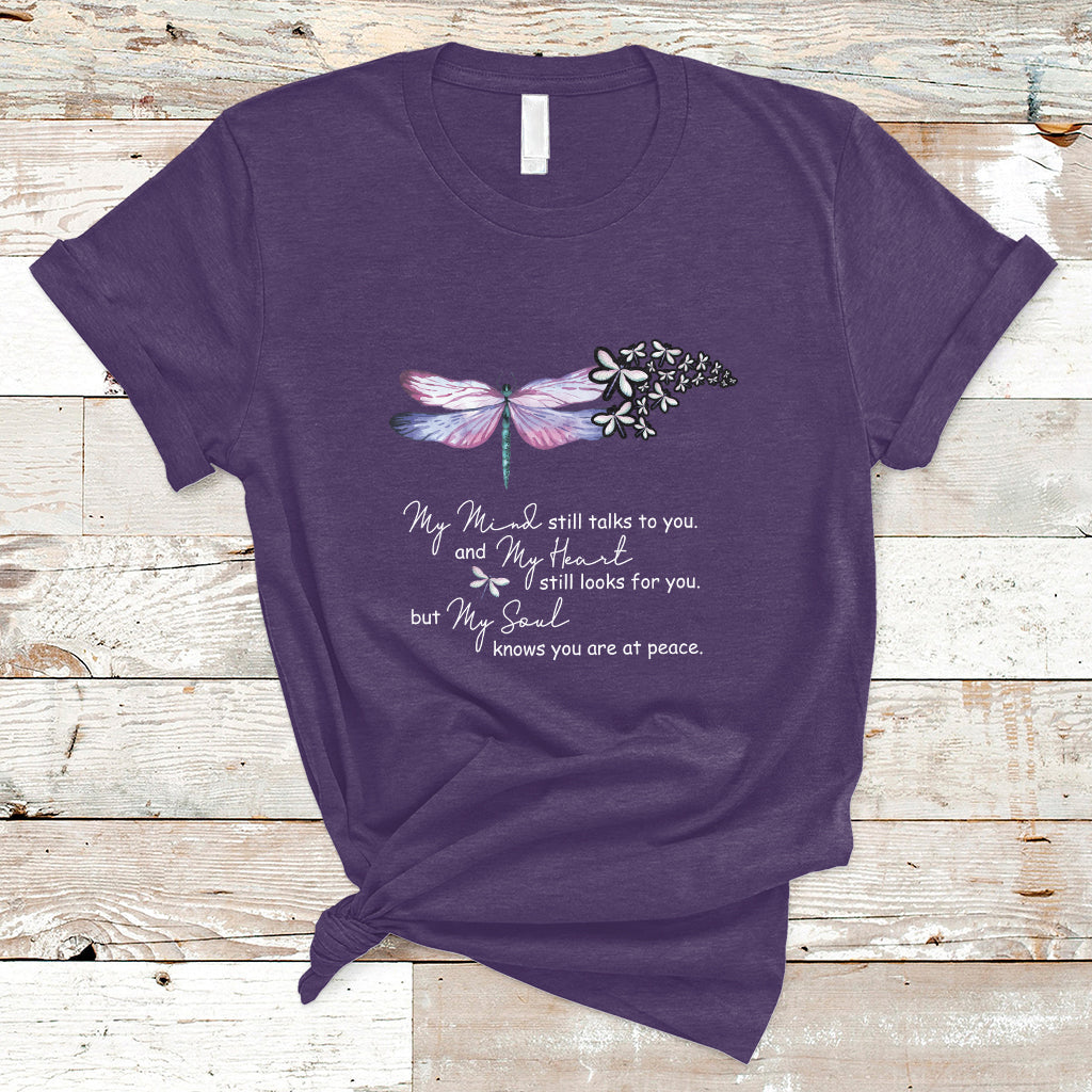 Dragonflies My Mind Talks To You My Heart Looks For You T Shirt - Wonder Print Shop