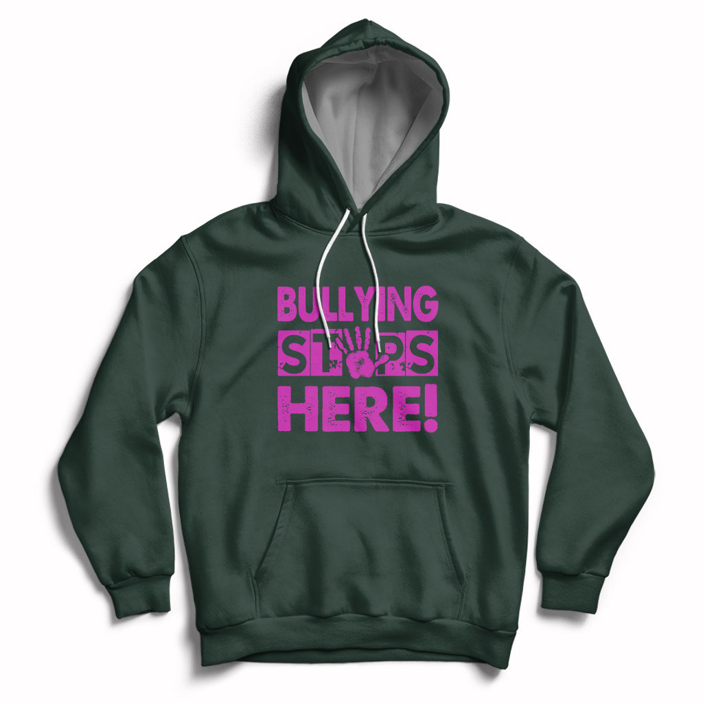 Bullying Stops Here Anti Bullying Pink Day Stand Up To Bullies Colorful Hoodie - Wonder Print Shop