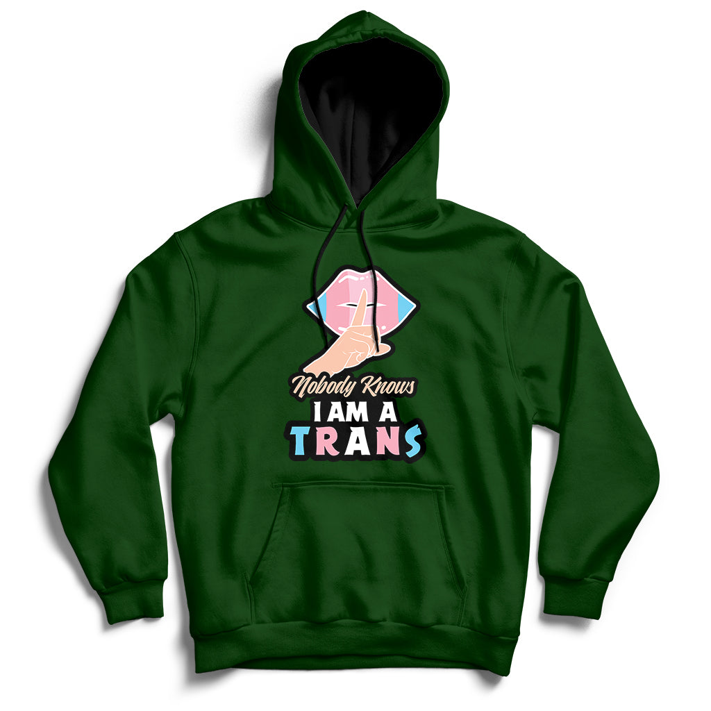 Nobody Knows Im A Trans LGBT Pride Trans Rights Hoodie - Wonder Print Shop