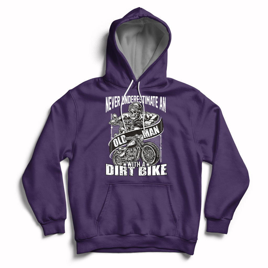 Funny Never Underestimate An Old Man With A Dirt Bike Biker Hoodie - Wonder Print Shop