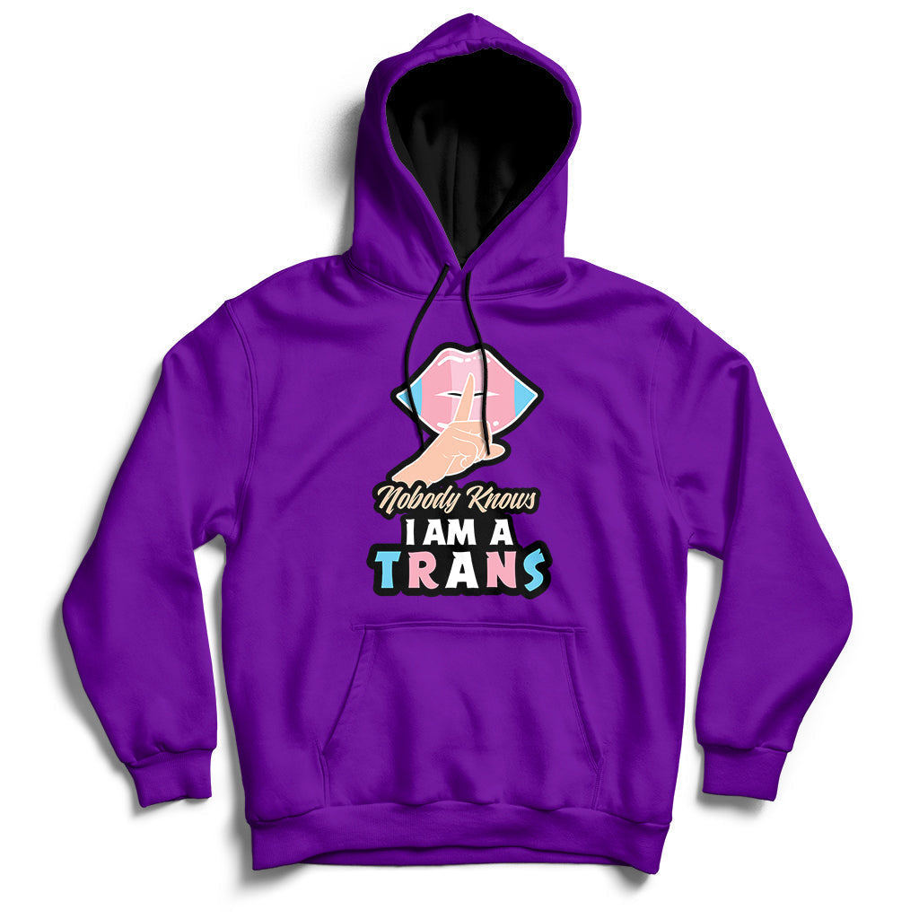 Nobody Knows Im A Trans LGBT Pride Trans Rights Hoodie - Wonder Print Shop