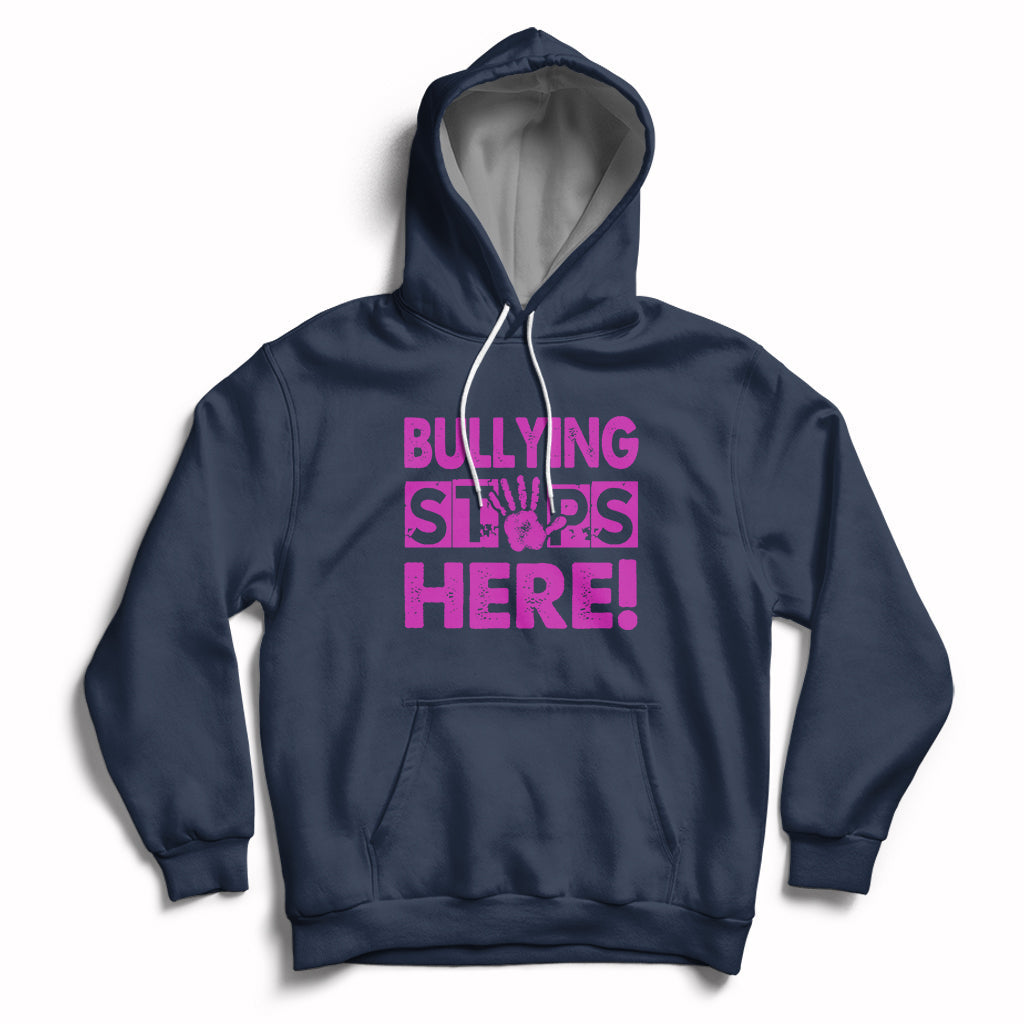 Bullying Stops Here Anti Bullying Pink Day Stand Up To Bullies Colorful Hoodie - Wonder Print Shop