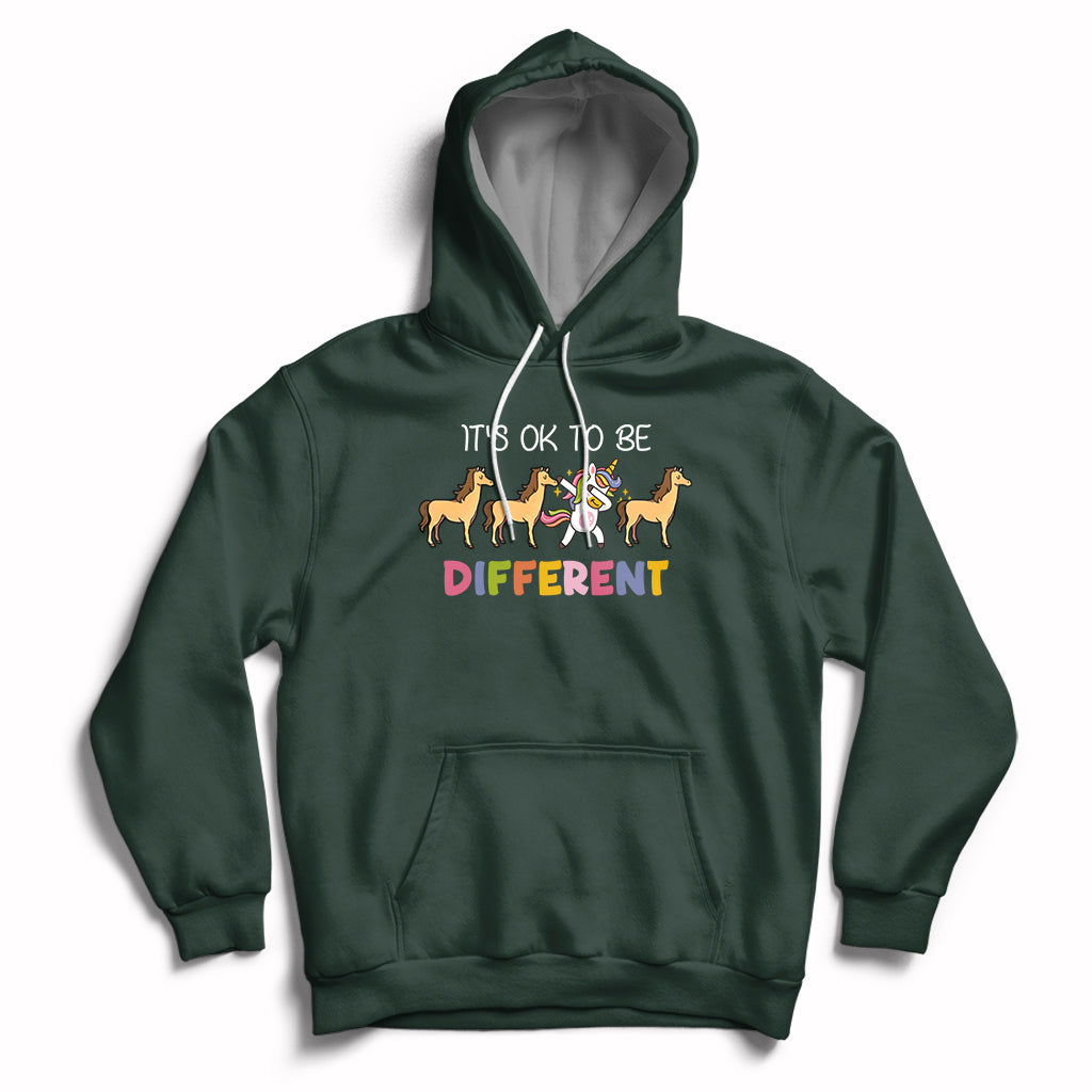 Autism Awareness Acceptance It's Ok To Be Different Unicorn Hoodie - Wonder Print Shop