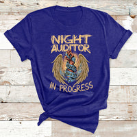 Night Auditor Work Hard In Progress T Shirt - Wonder Print Shop