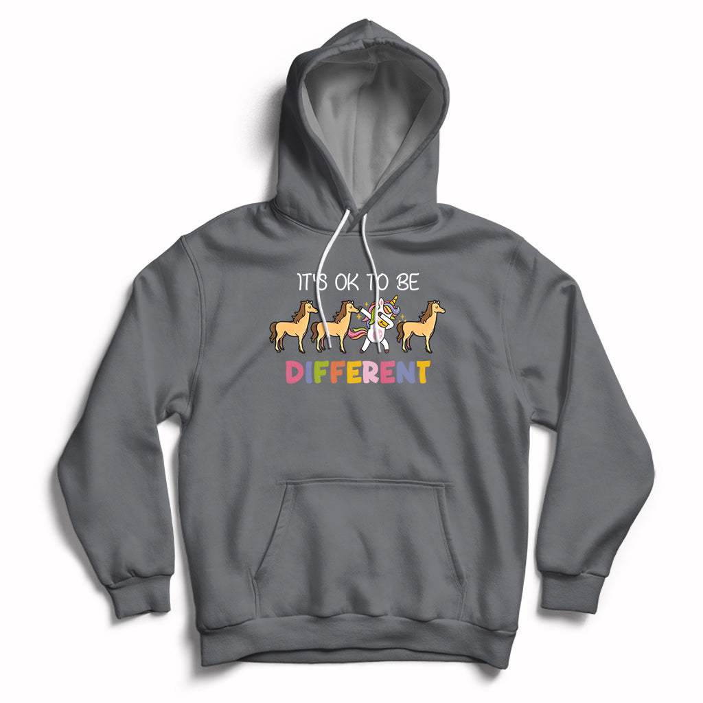 Autism Awareness Acceptance It's Ok To Be Different Unicorn Hoodie - Wonder Print Shop