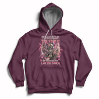 Maroon skeleton fairy skull graphic hoodie with front pocket and pullover hood