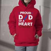 Dad Of A Heart Warrior CHD Congenital Heart Defect Awareness Hoodie - Wonder Print Shop