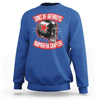 Sons Of Arthritis Ibuprofen Chapter Funny Biker Skull Helmet Sweatshirt - Wonder Print Shop