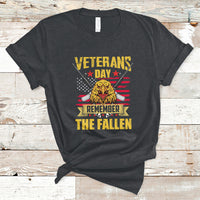 Remember The Fallen Veterans Day US Flag Eagle Honor Heroes T-Shirt - Wonder Print Shop