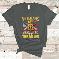 Remember The Fallen Veterans Day US Flag Eagle Honor Heroes T-Shirt - Wonder Print Shop