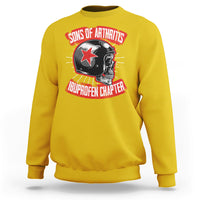 Sons Of Arthritis Ibuprofen Chapter Funny Biker Skull Helmet Sweatshirt - Wonder Print Shop