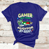 Gamer By Day Auditor By Night T Shirt - Wonder Print Shop