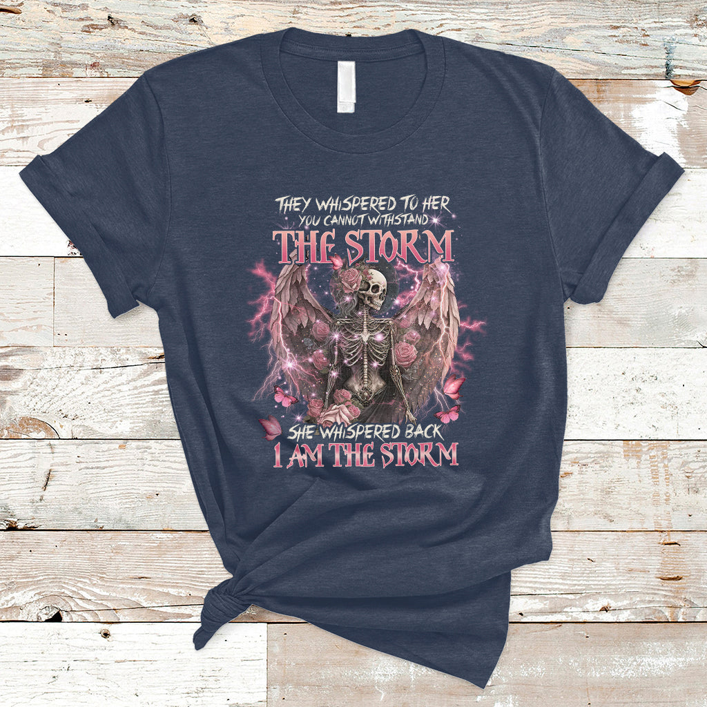 She Whispered Back I Am The Storm Skeleton Karma Fairy Skull T-Shirt - Wonder Print Shop